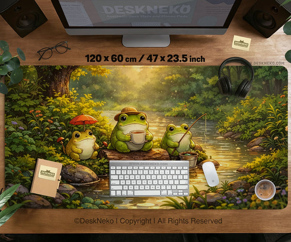 Forest Frogs Desk Mat - Deskneko