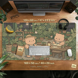 Kawaii bear desk mat XXL extended mousepad for keyboard and desk