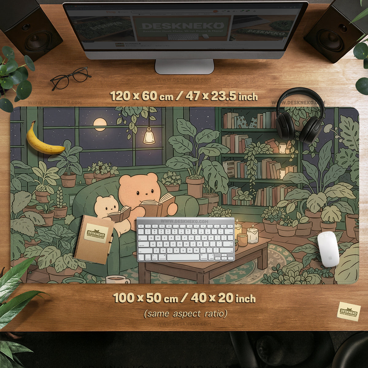 Cute bears desk mat mouse pad