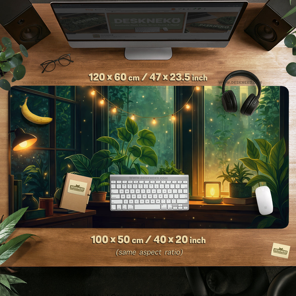 Lofi aesthetic desk mat mousepad