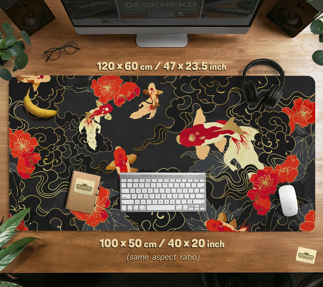 Koi fish RGB desk mat