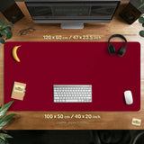 Burgundy desk mat for gaming and office desks | mousepad