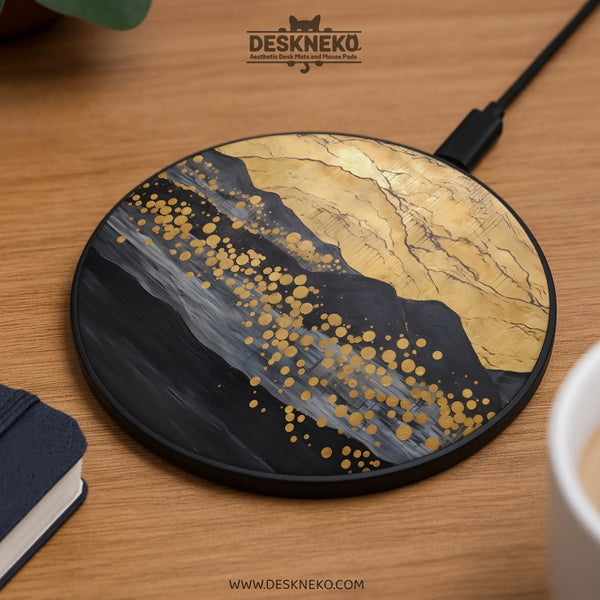 Black Gold Wireless Charger - Deskneko