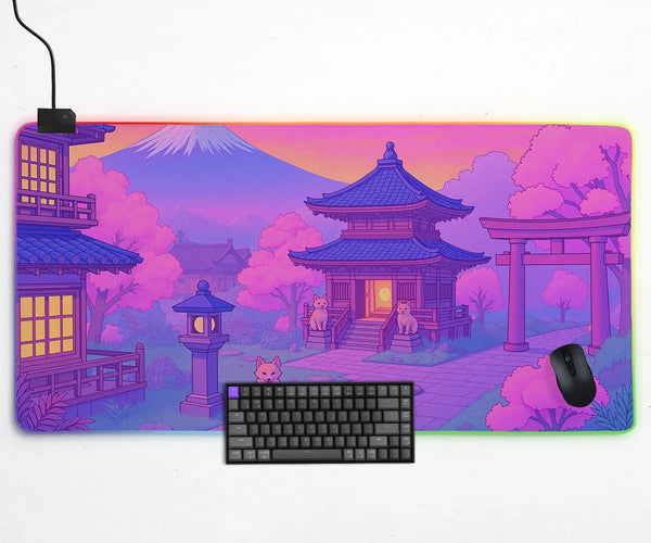 Sakura Gaming Desk Mat Mousepad - Deskneko