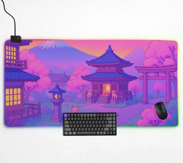 Sakura gaming desk mat mousepad