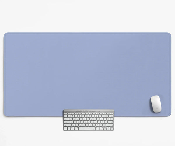 Pastel Blue Desk Mat, Periwinkle Mousepad for Clean Desk Setup - Deskneko