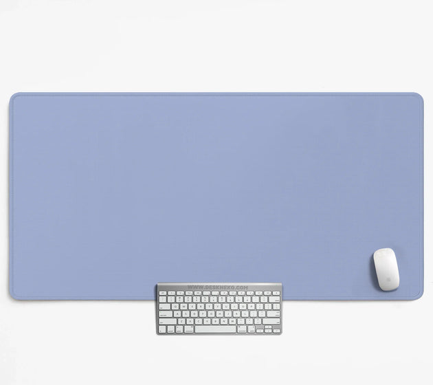 Pastel blue desk mat, periwinkle mousepad for clean desk setup