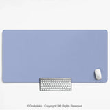 Pastel blue desk mat, periwinkle mousepad for clean desk setup