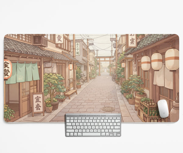 Beige Japandi Desk Mat Mousepad - Desk Mat - Deskneko - Desk Mats & Mousepads