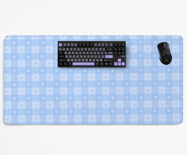 Blue Gingham Desk Mat - Desk Mat - Deskneko - Desk Mats & Mousepads