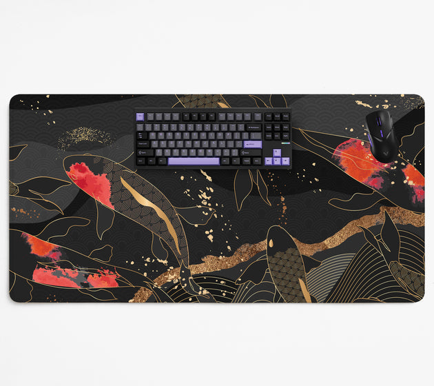 Koi waves desk mat