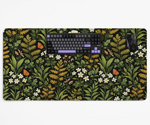 Dark Botanical Desk Mat - Desk Mat - Deskneko - Desk Mats & Mousepads