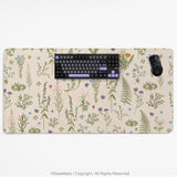 Wildflower pattern desk mat