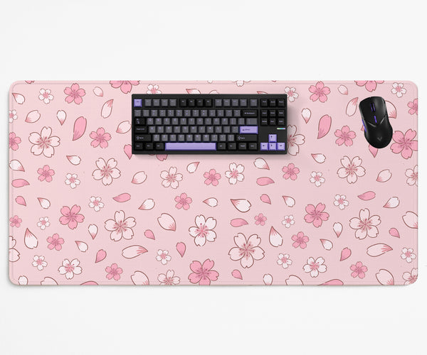 Pink Cherry Blossom Desk Mat - Desk Mat - Deskneko - Desk Mats & Mousepads