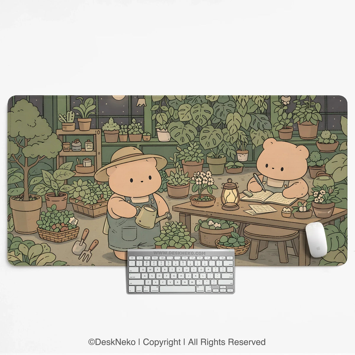 Kawaii bear desk mat XXL extended mousepad for keyboard and desk