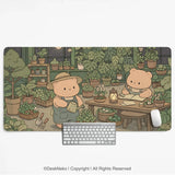 Kawaii bear desk mat XXL extended mousepad for keyboard and desk