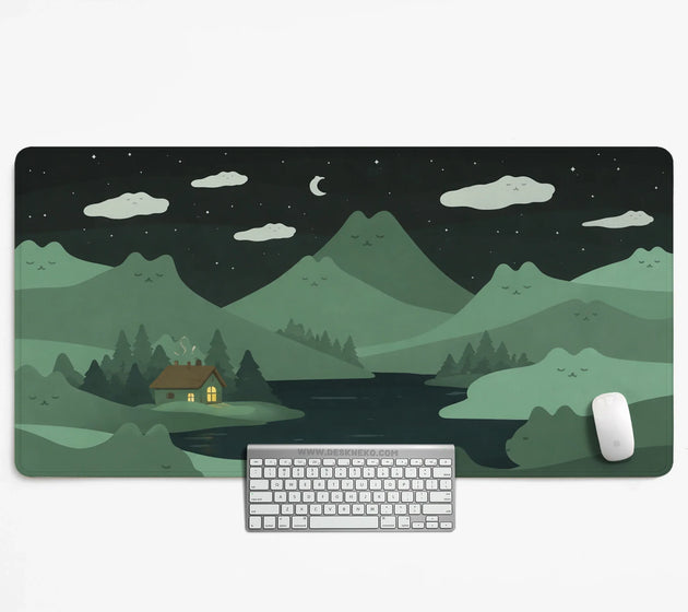 Cozy Cats Mountain Landscape Desk Mat Mousepad XXL - Deskneko