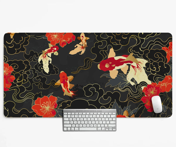 Koi Fish Desk Mat Mousepad - Deskneko