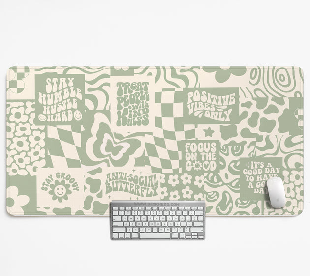 Positive affirmations desk mat mousepad