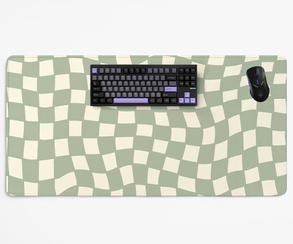 Green Checker Desk Mat - Desk Mat - Deskneko - Desk Mats & Mousepads