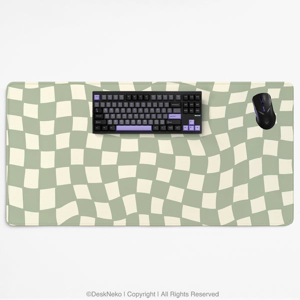 Green Checker Desk Mat - Desk Mat - Deskneko - Desk Mats & Mousepads