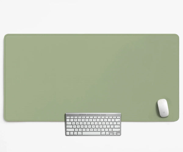 Sage Green Desk Mat XXL Extended Mousepad for Office and Gaming - Deskneko