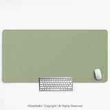 Sage green desk mat XXL extended mousepad for office and gaming