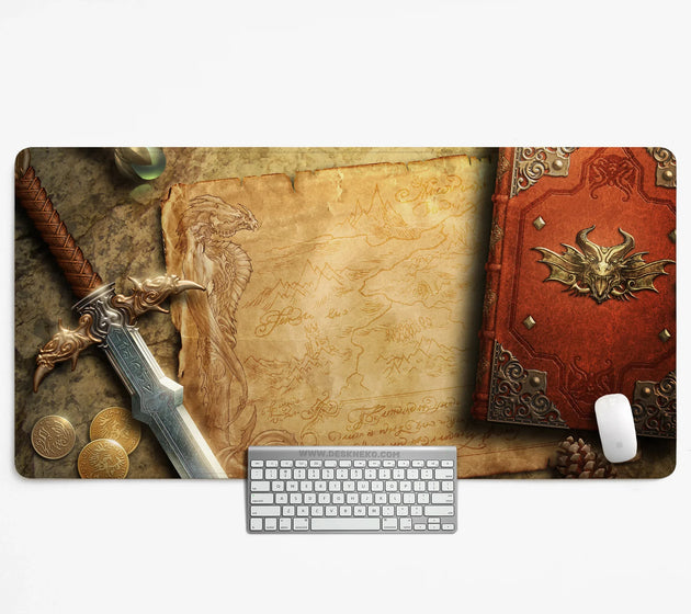 Fantasy map deskmat mousepad,