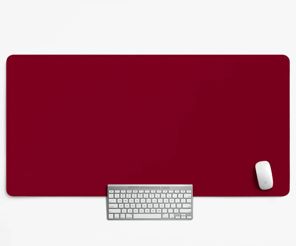 Burgundy Desk Mat for Gaming and Office Desks | Premium Mousepad - Deskneko