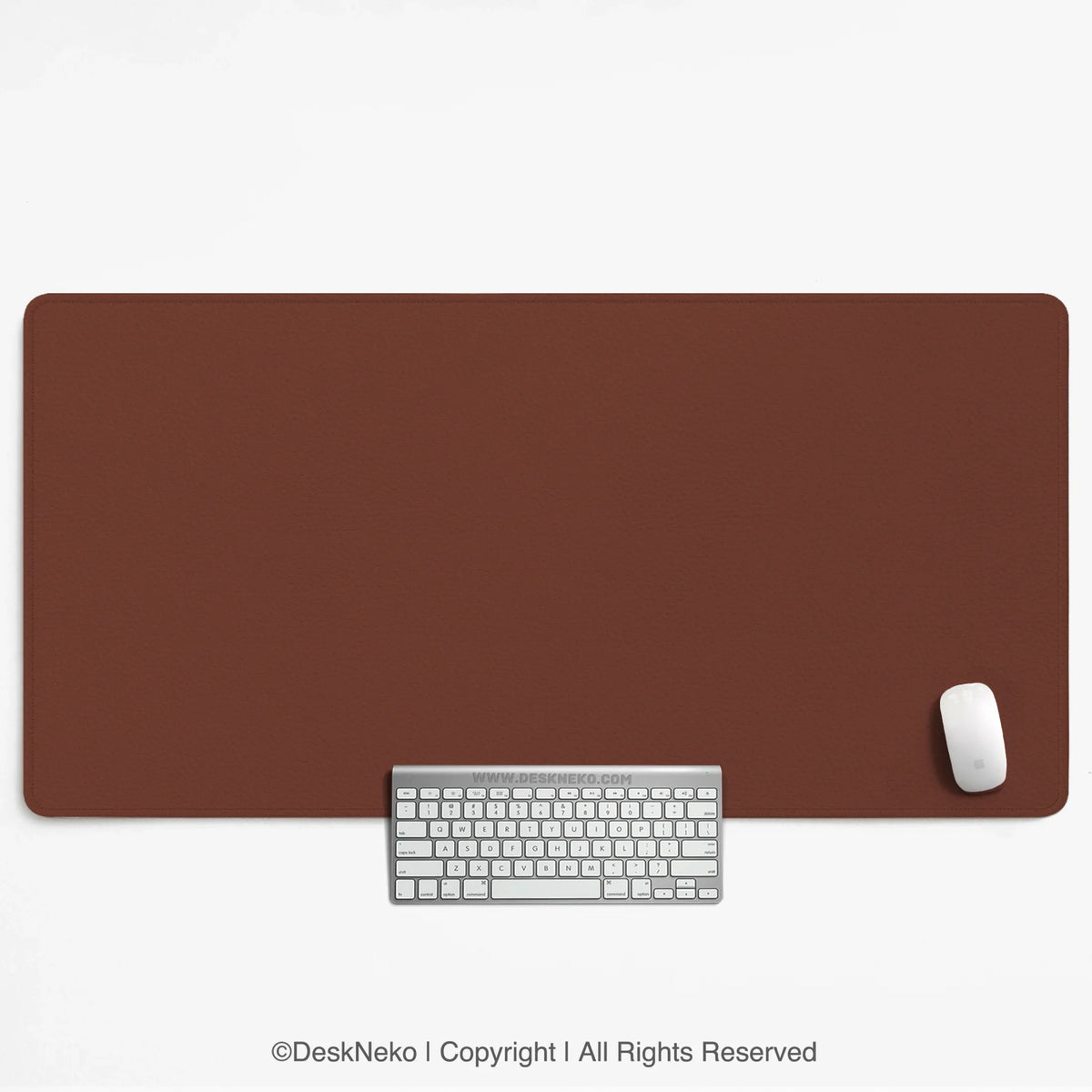 Mahogany desk mat mousepad, minimalist brown extended desk pad