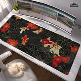 Koi fish desk mat mousepad