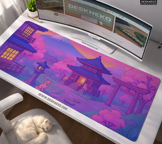 Sakura gaming desk mat mousepad