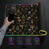 Dark botanical desk mat mousepad