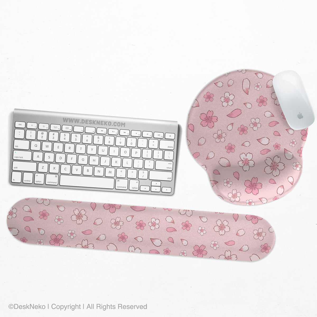 Pink cherry blossom wrist rest