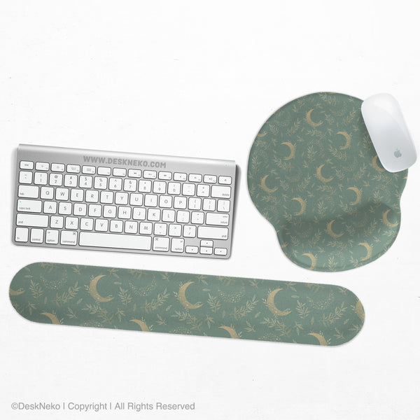 Celestial Moon Ergonomic Wrist Rest Set - Ergonomic Mousepads & Wrist Rests - Deskneko - Mousepads & Wrist Rests