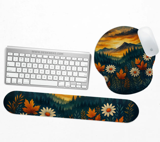 Sunset forest ergonomic mousepad wrist rest