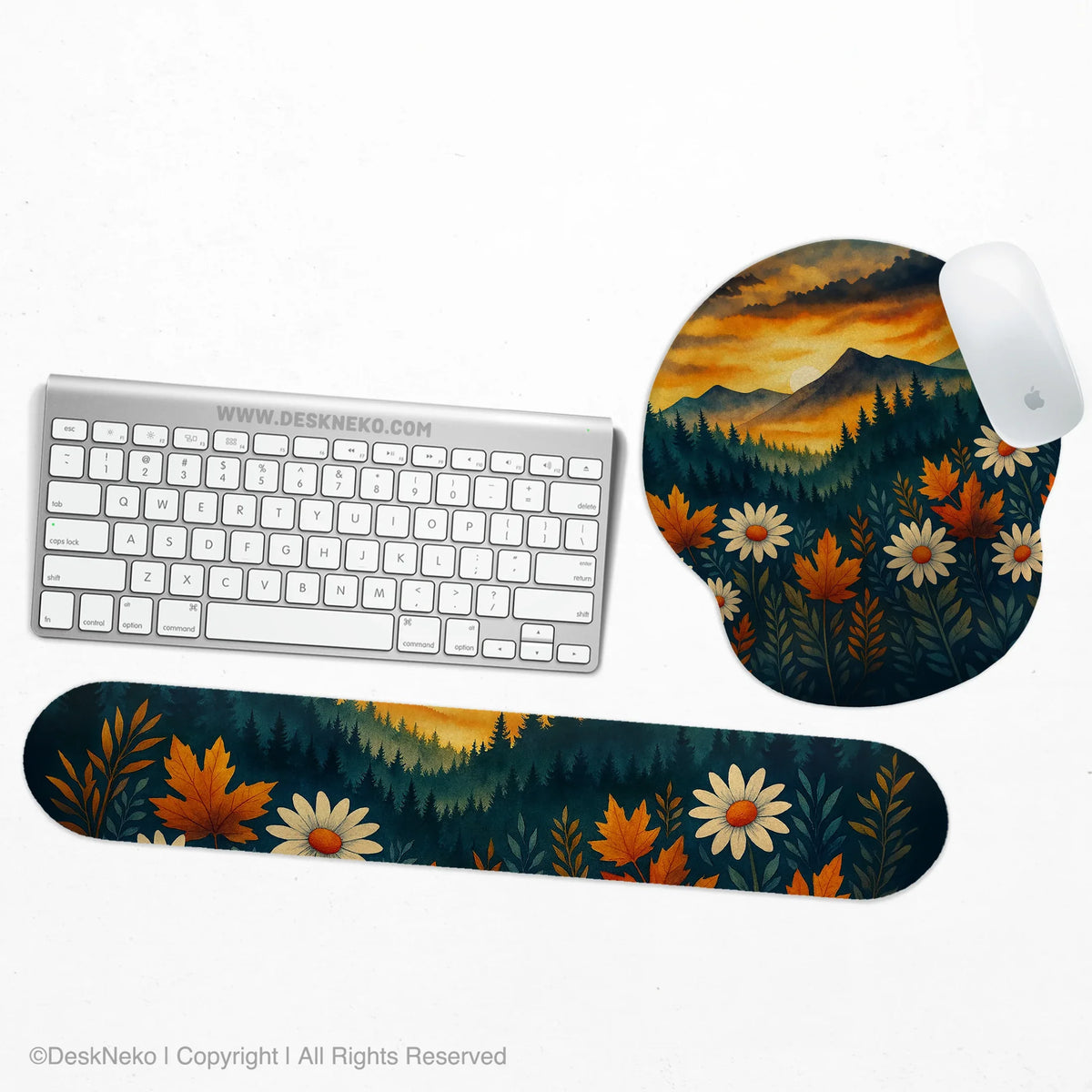 Sunset forest ergonomic mousepad wrist rest