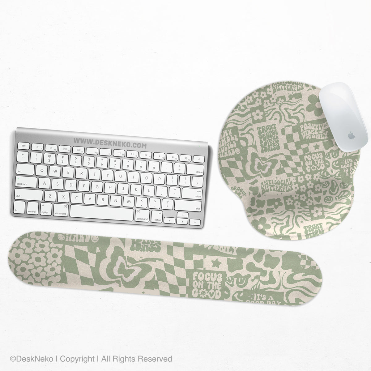 Positive affirmations ergonomic mouse & wrist rest