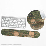 Kawaii bear ergonomic mousepad and keyboard wrist rest desk support