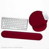 Burgundy ergonomic mousepad with wrist rest for office and gaming