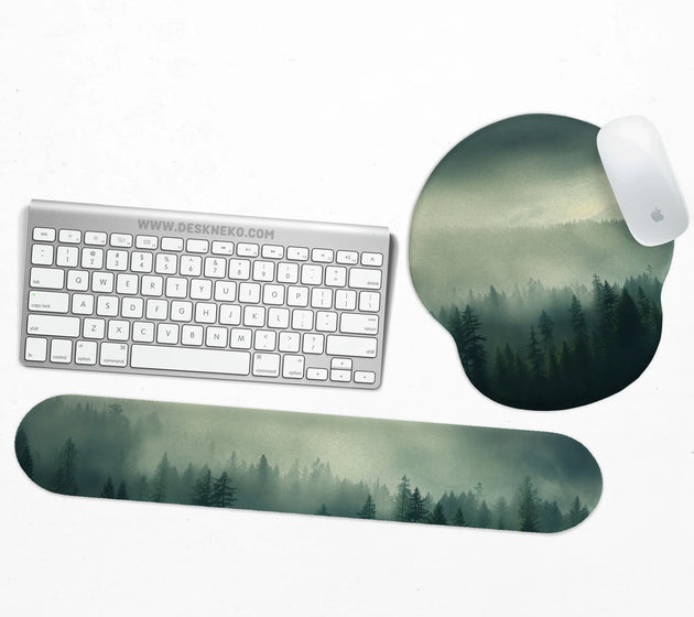 Forest green ergonomic mousepad & wrist rest