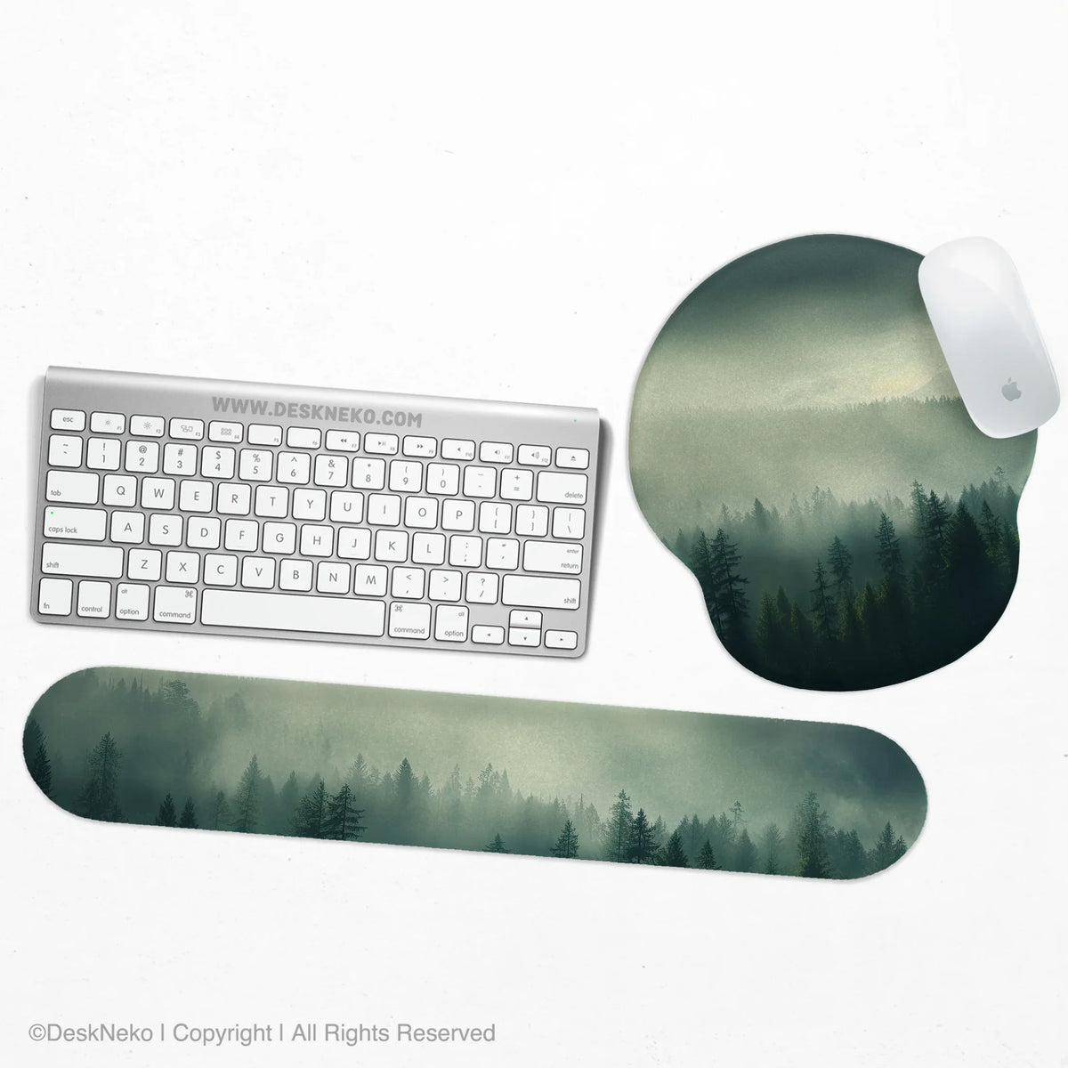 Forest green ergonomic mousepad & wrist rest