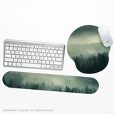 Forest green ergonomic mousepad & wrist rest