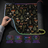 Dark botanical desk mat mousepad