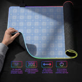 Blue gingham desk mat