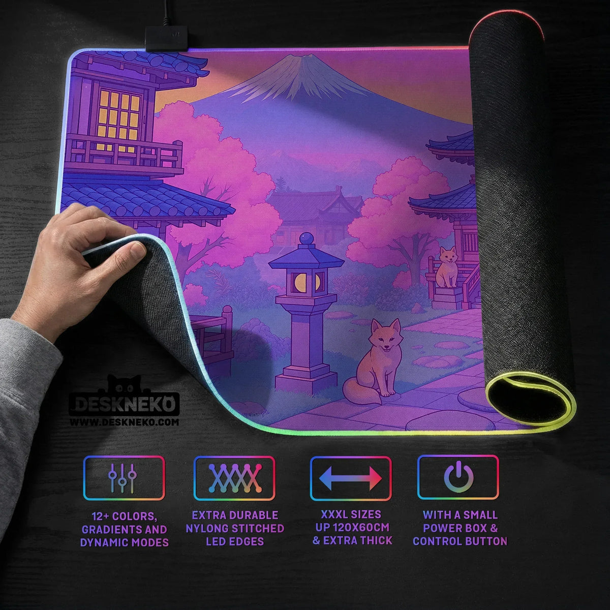 Pastel sakura anime mousepad