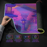 Pastel sakura anime mousepad
