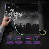 Black mount fuji desk mat
