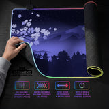 Blue mount fuji desk mat mousepad