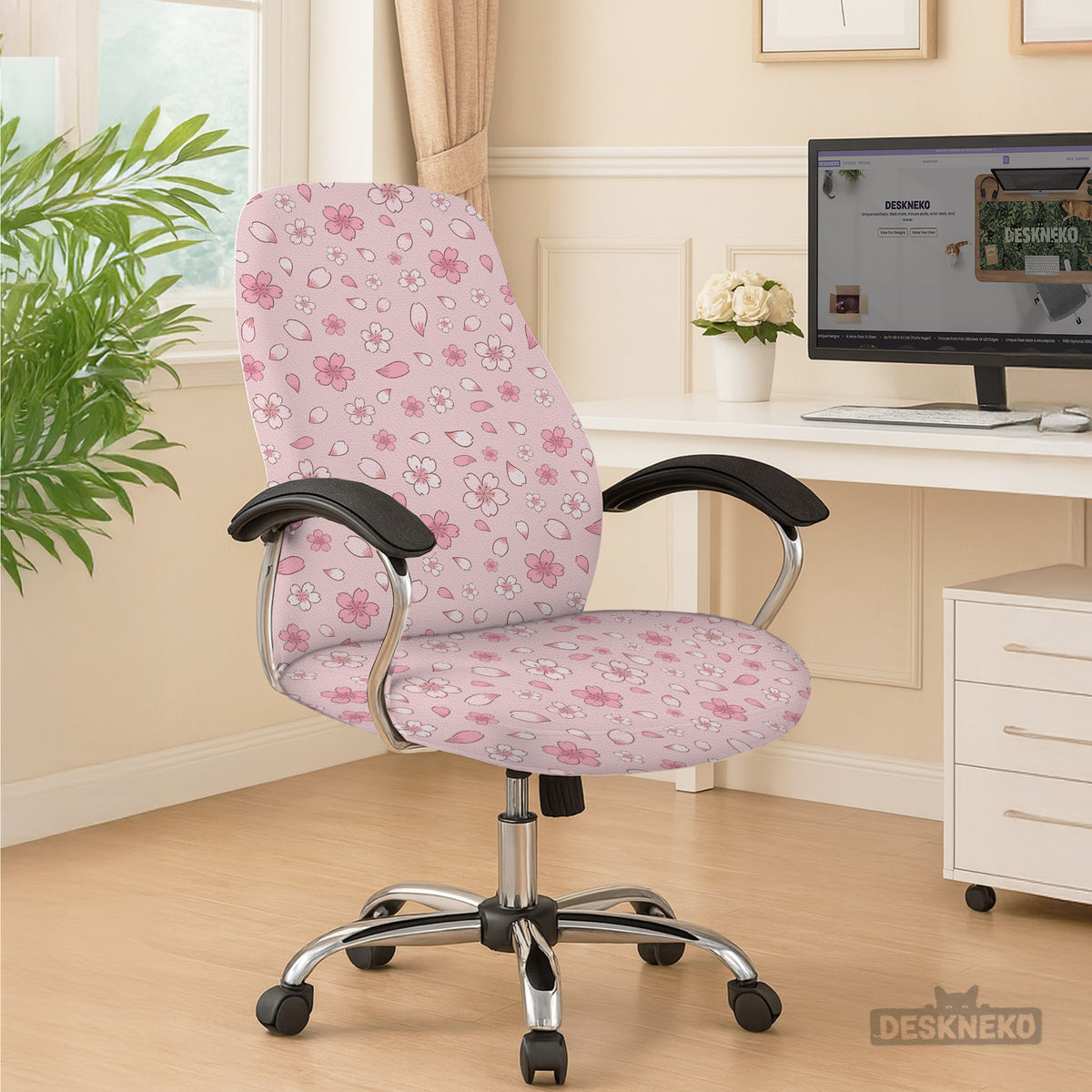 Sakura blossom desk chair cover